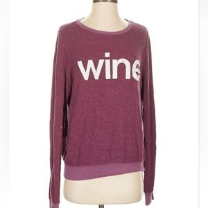 Wildfox "Wine" Long Sleeve Shirt Women's Size XS